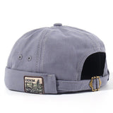 Vintage Brimless Docker Cap: Retro Baumwoll-Skullcap für Hip Hop Mode