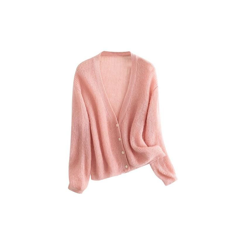 Gemütliche Strickjacke aus Mohair-Wollmischung für Damen