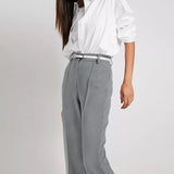 Elegant High Waist Pleated Wide Leg Trousers for Women