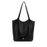 Elegante bolso de hombro de piel de gran capacidad para mujer