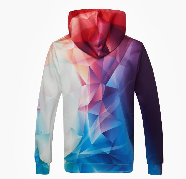 Sudadera con capucha de diamantes geométricos