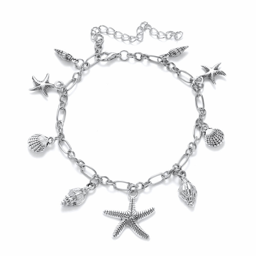 Bohemian Starfish Pendant Anklet