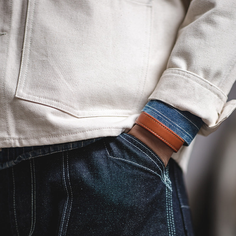 Handmade Leather Thunderbird Cuff Bracelet