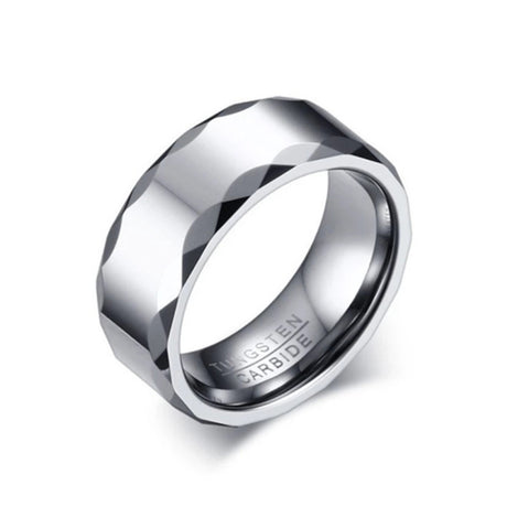 Tungsten Steel Smooth Face Men's Ring - Dazpy