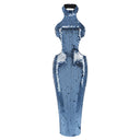 Vestido largo de mujer con cuello halter y lentejuelas azul marino