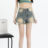 High-Waist Vintage Denim Shorts