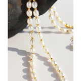 Real Freshwater Rice Pearl Beaded Clavicle Chain - Dazpy