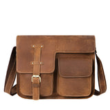 Men's Horizontal Shoulder Messenger Bag Leather Men's Bag - Dazpy