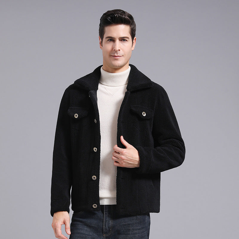 Grain Fleece Herren Jacke Herbst und Winter New Style