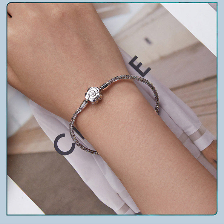 925 Silver Rose Basic Bracelet - Dazpy