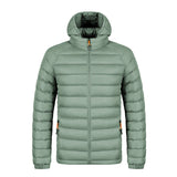 Men's Striped Hooded Warm Cotton-padded Jacket