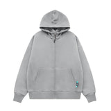 Unisex Fleece Lined Oversized Zip Up Hoodie