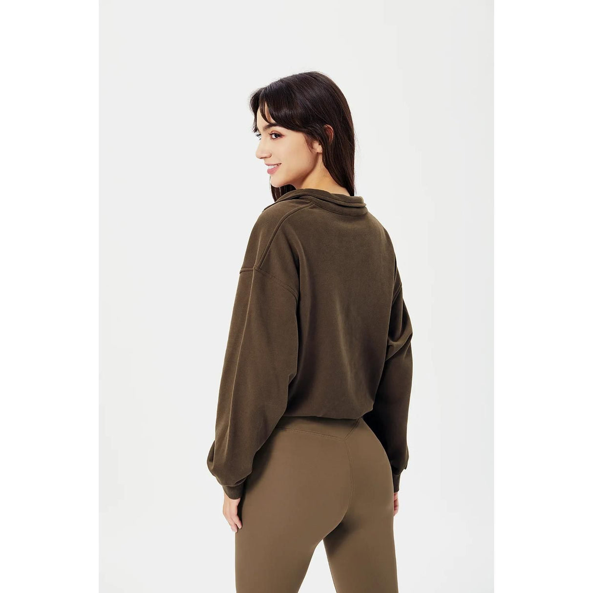 Jersey de algodón elegante de otoño para mujer