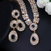 Two Piece Set Of Zircon Necklace Earrings - Dazpy