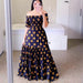 Women's Off-shoulder Floral Fashion Off-shoulder Long Dress