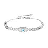 Devil's Eye Bracelet S925 Sterling Silver Bracelet With Zircon Ornaments - Dazpy