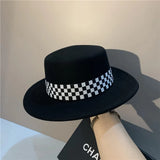 Sombrero Fedora de Lana con Estampado de Cuadros: un Accesorio Elegante para Otoño e Invierno