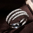 Ladies Fashion Sterling Silver Ring - Dazpy