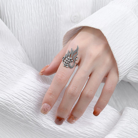 National Style Peacock Phoenix Shape Ring - Dazpy