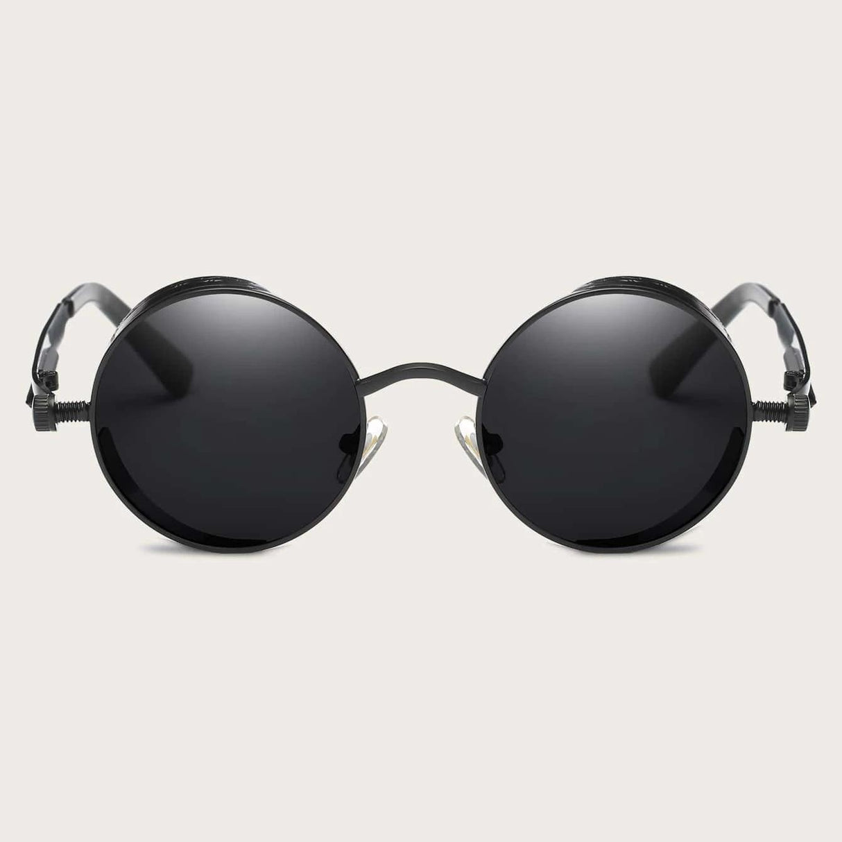 Luxuriöse, runde Steampunk-Sonnenbrille für Damen und Herren