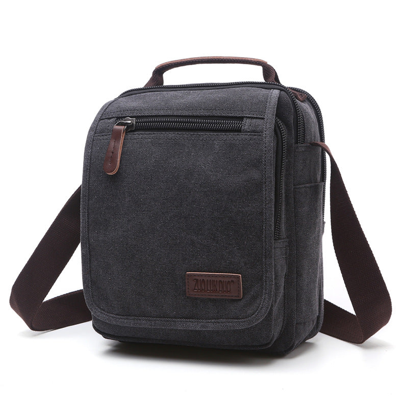 Multi-pocket Single Shoulder Canvas Men's Messenger Bag - Dazpy