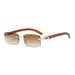 Rimless Wooden Sunglasses