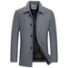 Men's Woolen Overcoat With Fleece And Thick Lapels