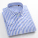 Striped Cotton Oxford Anti-wrinkle Casual Shirt For Men