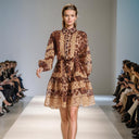 Women's Leopard-Print Cutout Mini Dress