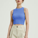 Sleeveless Knitted Crop Top