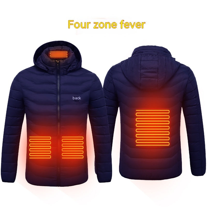 Ropa de algodón de temperatura constante para parejas inteligentes de invierno Calefacción eléctrica USB