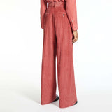 High-Waist Wide-Leg Corduroy Trousers