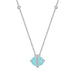 Fashion S925 Sterling Silver Necklace Aquamarine - Dazpy