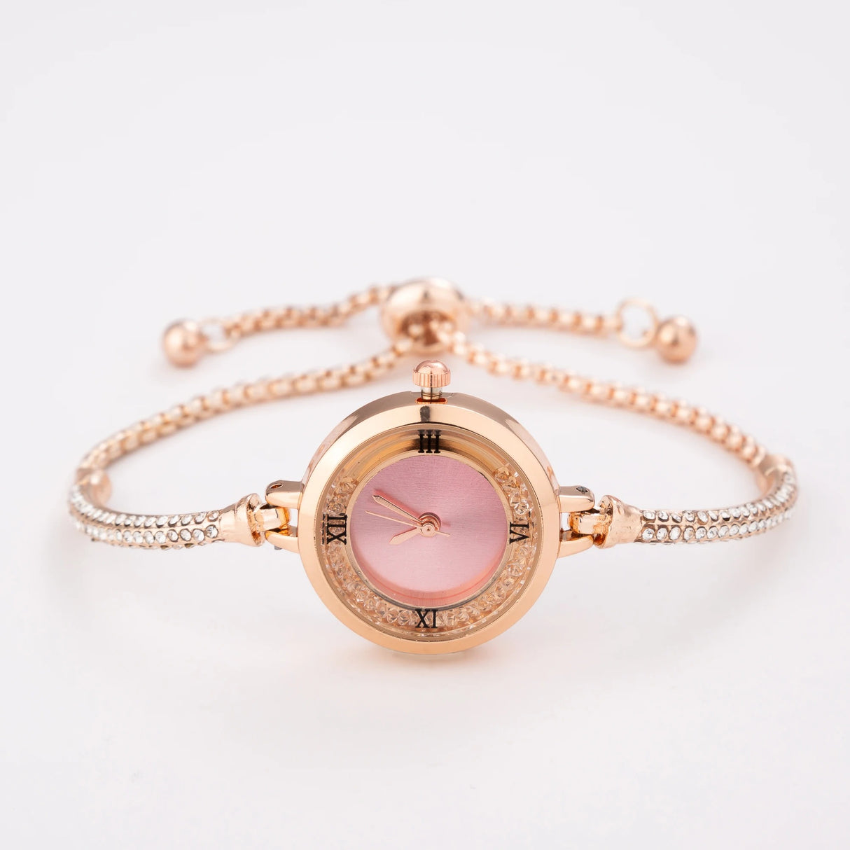 Reloj de cuarzo de lujo para mujer: elegante reloj de pulsera de acero inoxidable con esfera pequeña