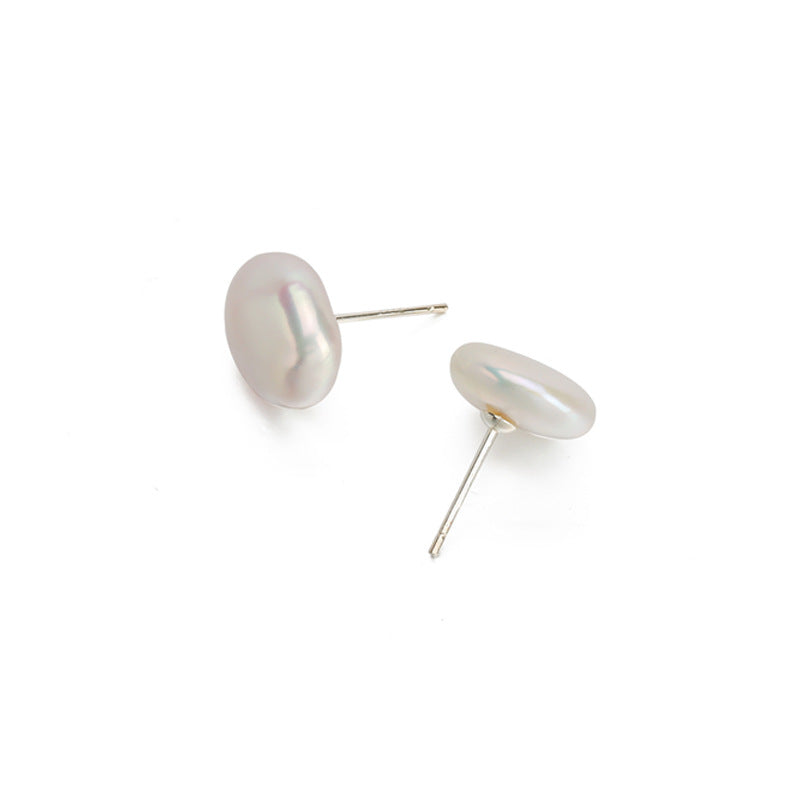 Design Highlight Natural Freshwater Pearl Stud Earrings - Dazpy