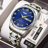 New Trendy Men's Waterproof Tungsten Steel High-grade Quartz Watch - Dazpy