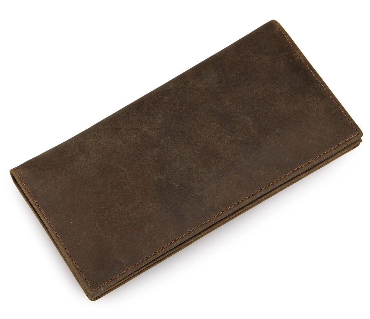 Vintage Crazy Horse Leather Long Wallet - Dazpy