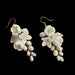 Wedding Bridal Tiara Earrings White Ceramic - Dazpy