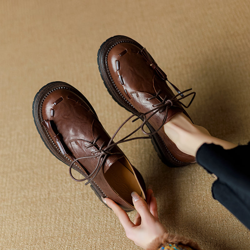 Frühlings-Plateau-Freizeitschuhe mit dicker Sohle für Damen