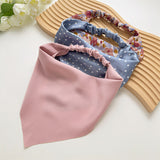 Elegant Satin Triangle Hair Scarf for Women