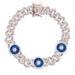 Blue Eyes Zircon Cuban Bracelet Inlaid With Zircon Jewelry - Dazpy