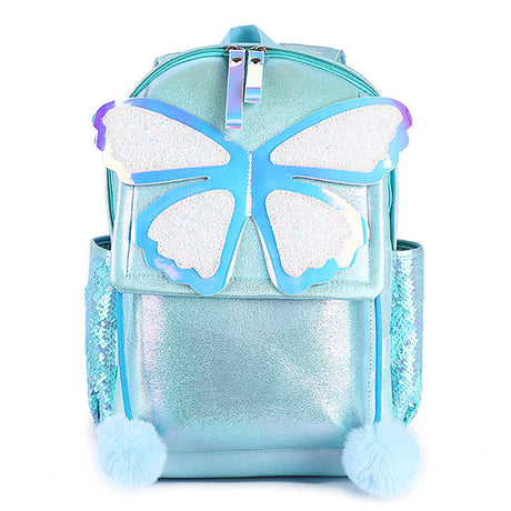 Sequined Butterfly Cute Backpack Female Korean Style Student Schoolbag Female - Dazpy