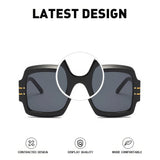 Oversized Oval Sunglasses with Gradient Lenses