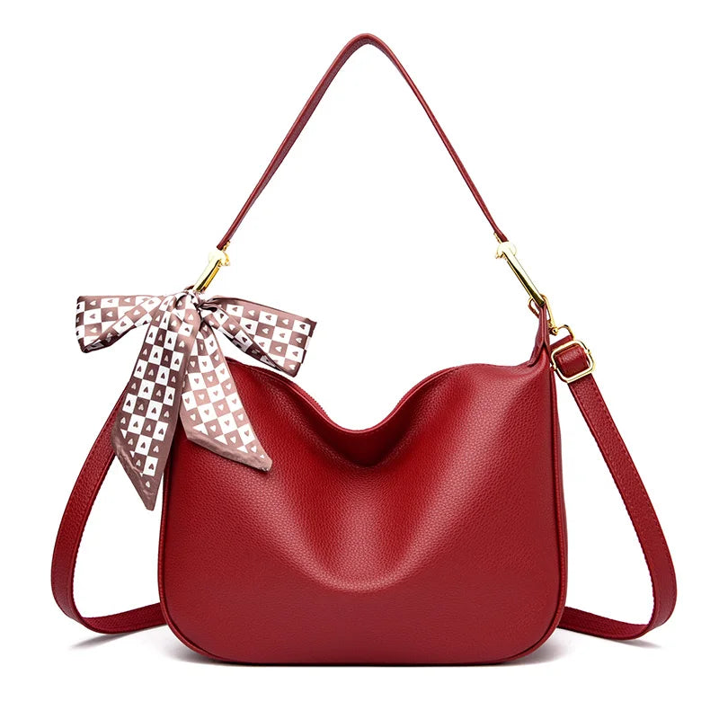 Bolso bandolera de piel suave de diseñador de lujo para mujer