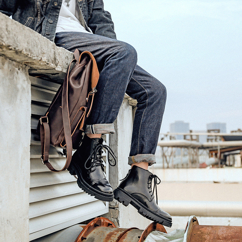 Vintage Lederstiefeletten für Herren