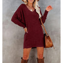Cotton Long-Sleeve A-Line Mini Dress
