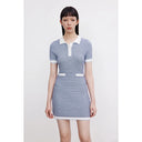 Vintage Plaid Polo Collar Dress