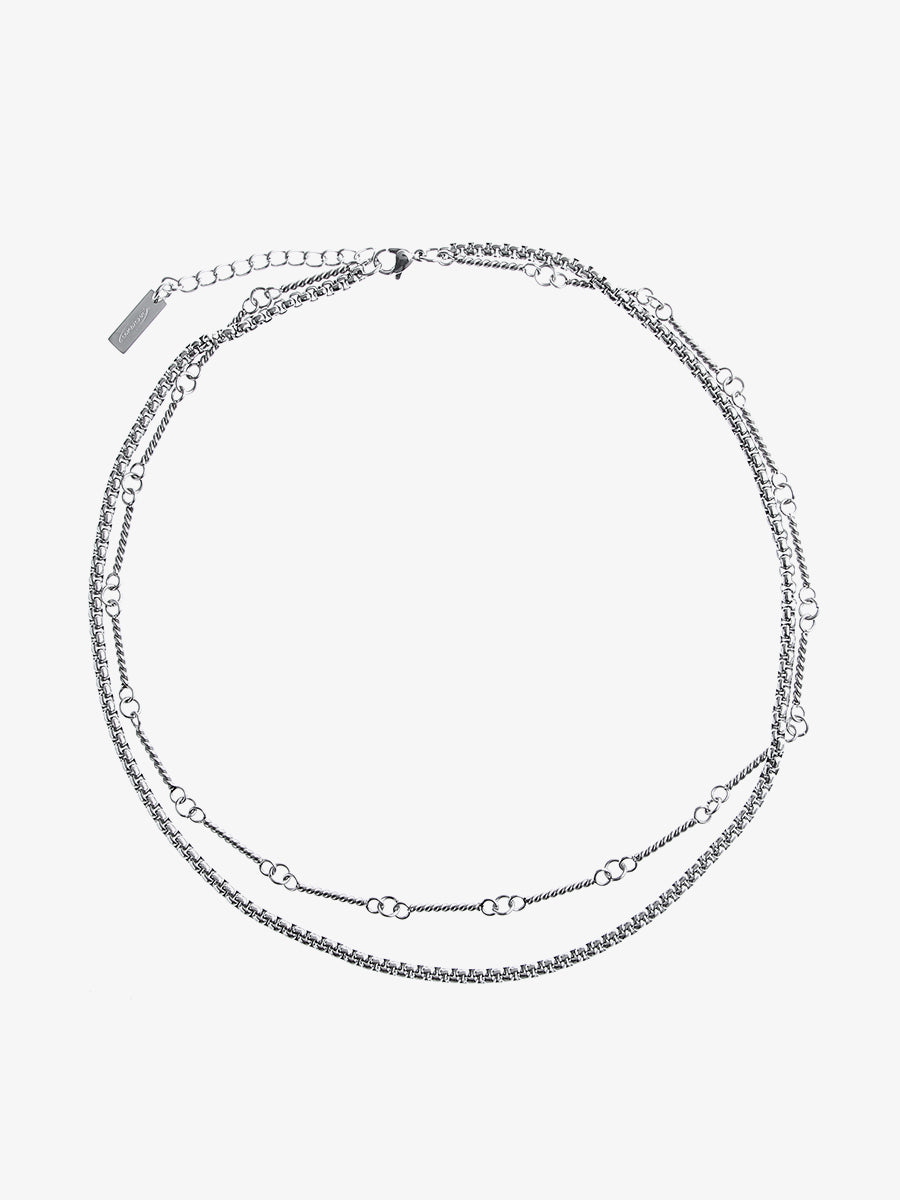 Double Layered Titanium Steel Necklace - Dazpy