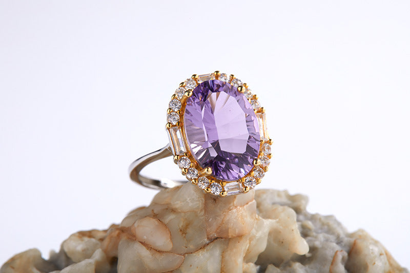 Lady Temperament Natural Amethyst Ring - Dazpy