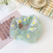 Korean Chic Handmade Embroidery Daisy Elastic Hair Bands